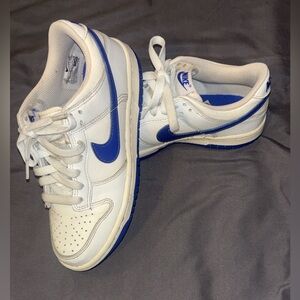 Nike Kids White and Blue Sneakers